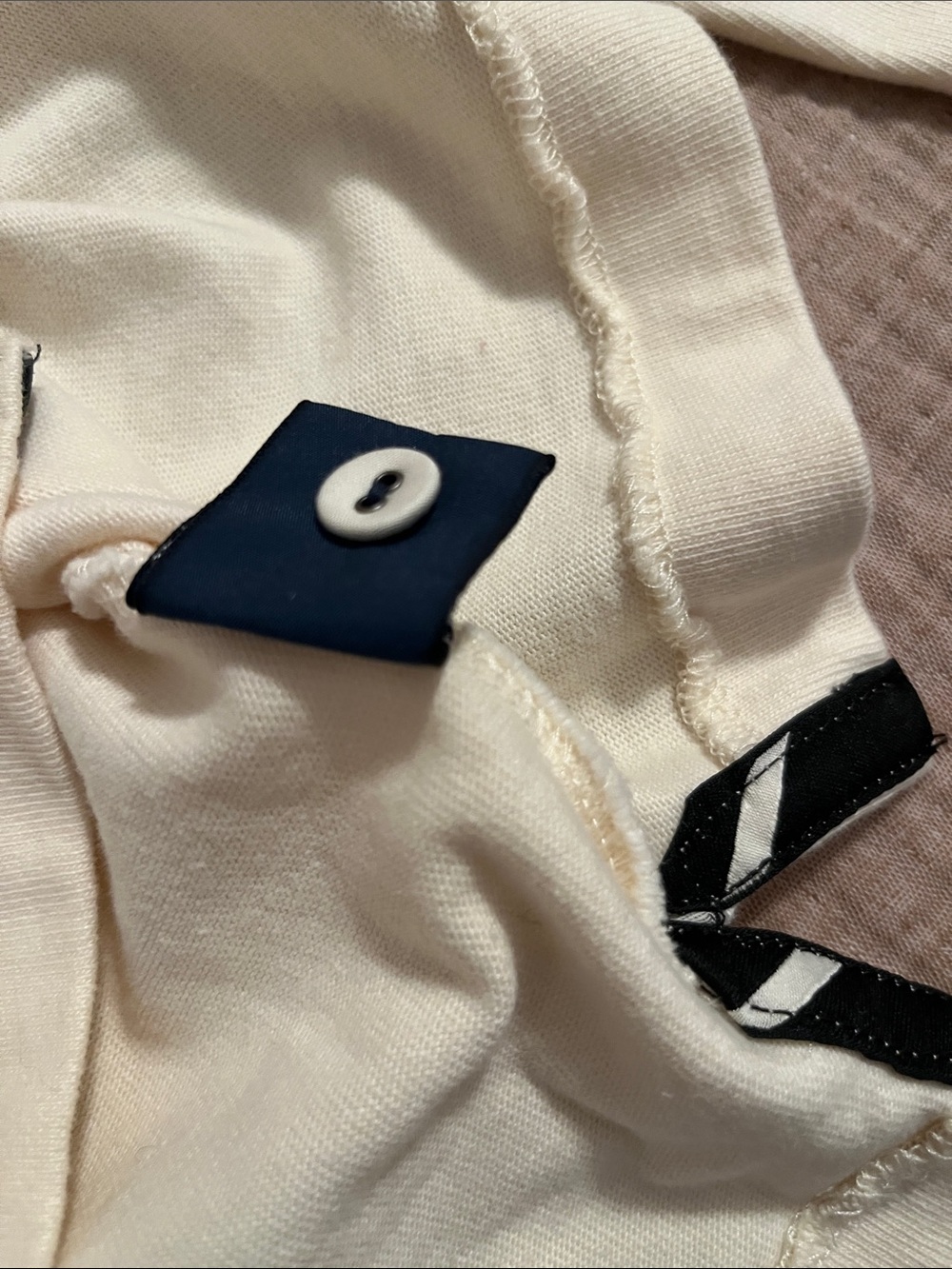 Ralph Lauren Cream Long Sleeve Rugby Polo with Embroidered Crest - Picture 5 of 10